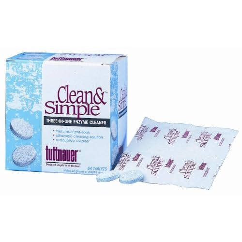 Tuttnauer Clean & Simple Ultrasonic - Enzymatic Tablets 12 Boxes  64 Tablets in Each by Tuttnauer