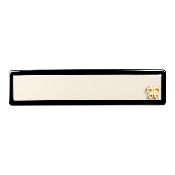 Classic Black & White Hair Barrette for Women, Middle, 3.5 inch, 1 Pcs