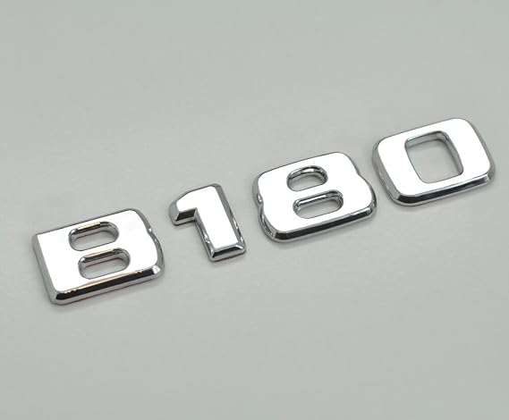 Silver Chrome B180 Car Letters Emblem Badge Number Boot for Luggage Badge Badge