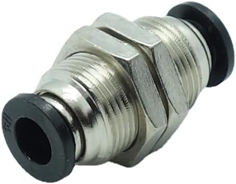1 Piece Push to Connect Tube Fitting Bulkhead Union 1/4 Inch Tube OD