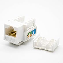 Elecbee RJ45 Connectors for Cat6 Unshielded Angled Network Module Keystonge Jack