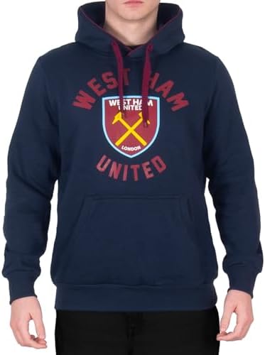 West Ham United FC Official Soccer Gift Mens Fleece Graphic Hoody