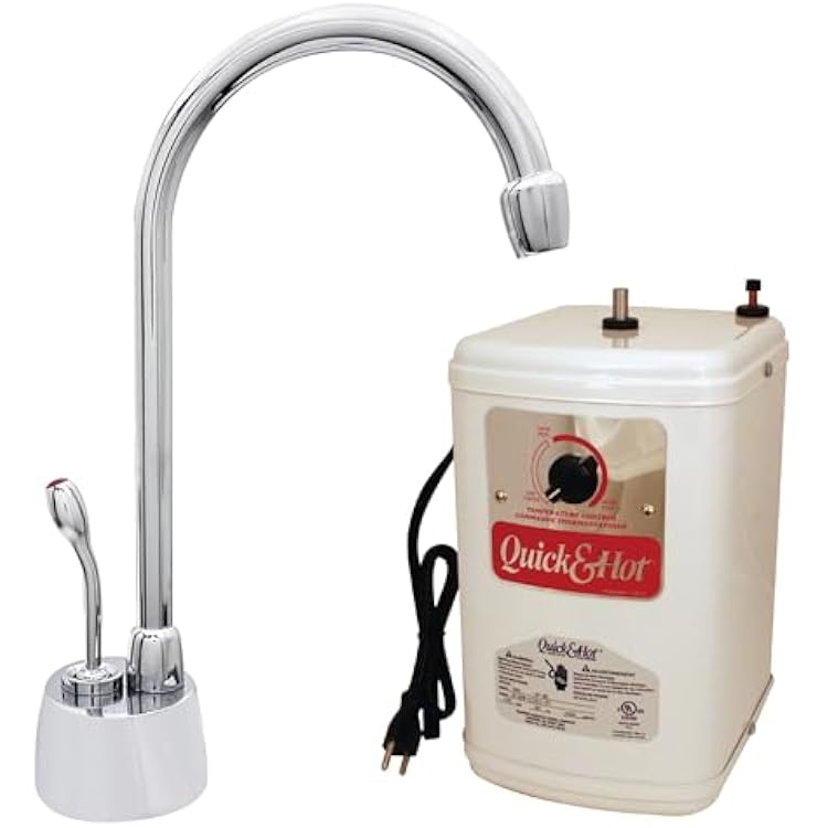 Westbrass D271HFP-26 Velosah 9 1-Handle Hot Water Dispenser Faucet with Instant Hot Tank, Polished Chrome