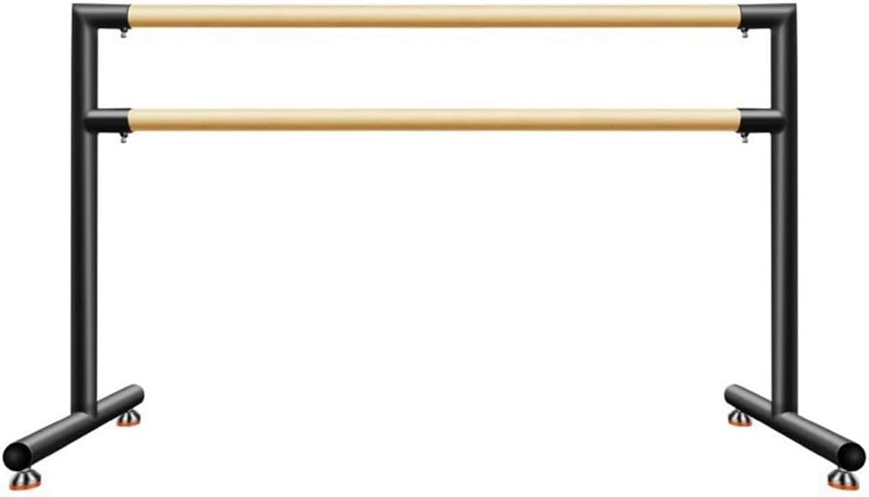 Ballet Barre Double Layer Wooden Handle Ballet Pole, Height 80-105cm Ideal for Ballet, Dance, Stretching, and Fitness