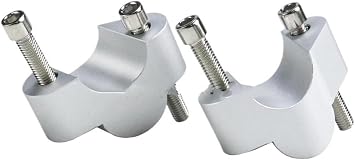 Handlebars Clipons Riser For Multistrada For V4S For V4 For S For V4 For Pikes For Peak For Rally HandleBar Riser Clamp Handle Bar Increase Height(Silver)