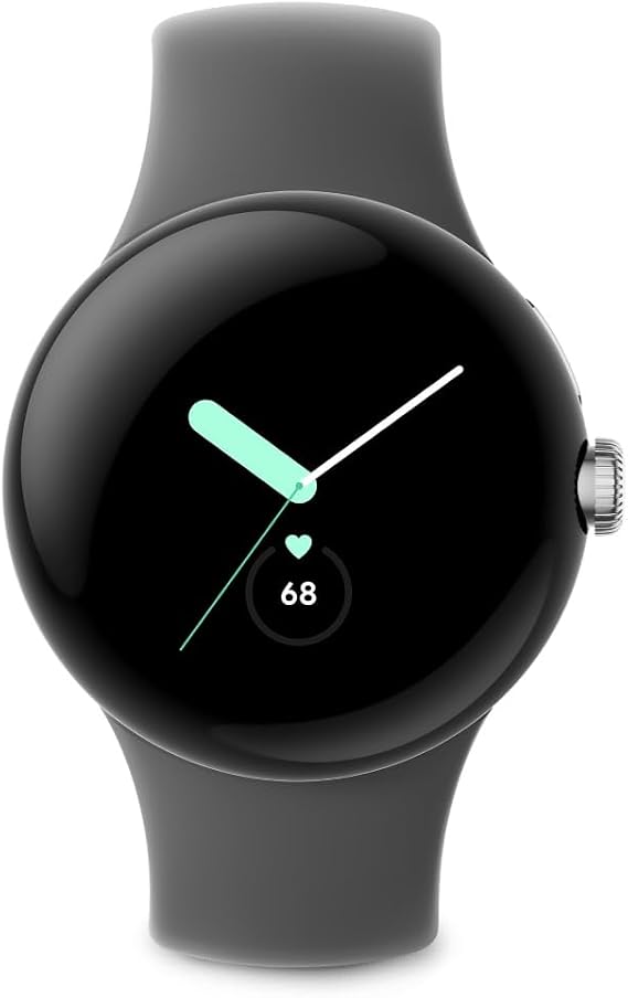 Google Pixel Watch 41mm Smartwatch with WiFi, GPS, BT and Heart Rate Monitor in Bulk Packaging (Silver Charcoal)