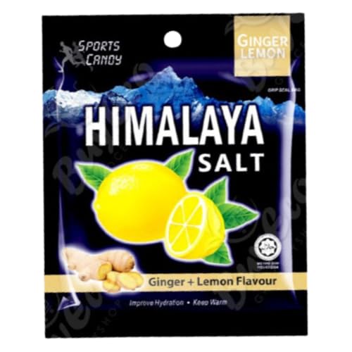 24 packs x 15g Ginger And Lemon Candy: Made from Natural Himalaya Salt Halal Sports Candy
