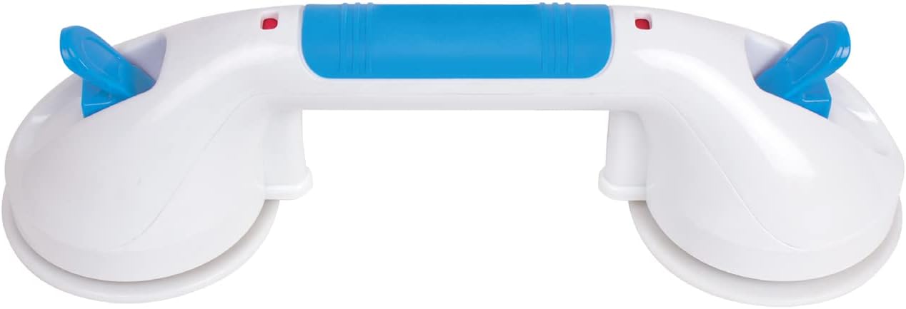 Carex Suction Shower Grab Bar 12 Ultra Grip Shower Handle - Dual Locking Grab Bars for Bathtubs and Showers Seniors, Disabled, Handicap, Elderly Assistance Product
