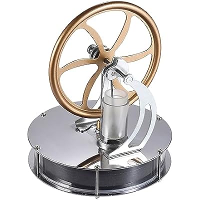 Science Low Temperature Stirling Engine,Aluminium Alloy Air Stirling Engine Motor Physical Experiment Tool