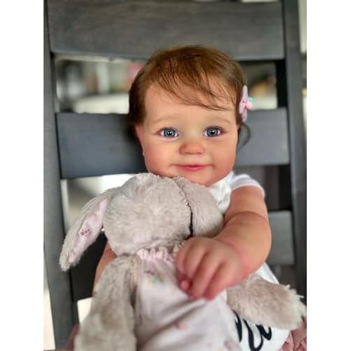 Zero Pam Silicone Reborn Baby Dolls Girls, 20 Inch Realistic Baby Doll Girl, Smiling Reborn Dolls, Real Babies Feeling, Anatomically Correct Doll with Accessories Modern
