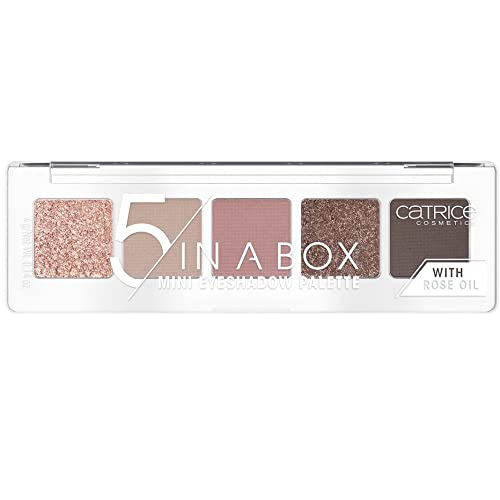 5 In A Box Mini Eyeshadow Palette 020 soft rose look