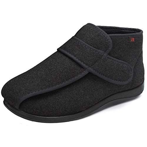 JIONS Women Men Adjustable Velco Extra Wide Shoes Swollen Feet Diabetic Edema Boots Slippers Indoor Outdoor Sandals Unisex Large Size 5-14