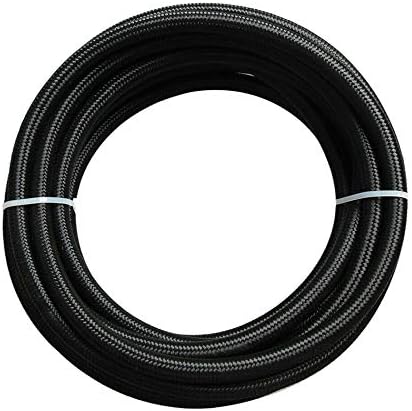 BRAIDED STAINLESS STEEL CPE FUEL LINE (Black, 20AN 10FT)