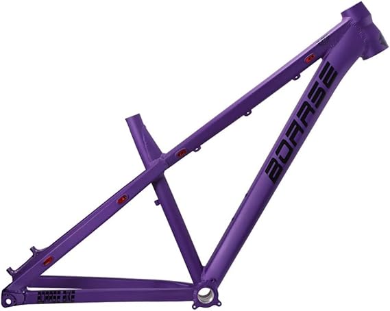 26er 27.5er Bike Frame 17'' Hardtail Mountain Bike Frame DH/XC/AM Aluminum Alloy Rigid Frame Disc Brake QR 135mm (Color : Purple, Size : 27.5 * 17'')