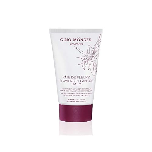 Cinq Mondes Flowers Cleansing Balm - 5.0 oz. Deep Pore Cleanse And Make-Up Remover For All Skin - Mango Butter And Passion Fruit Oil Based Cleanser - Nurtures And Protects The Skin Barrier