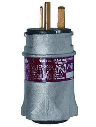 ECP-2023 Plug 20A 2P 3W Alum NEMA 3 3R Explosion Proof Hazardous