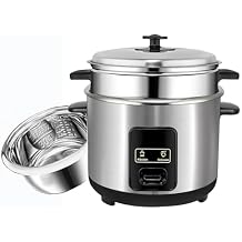 Rice Cooker (2-6L) 304 Stainless Steel Inner Pot, Intelligent Insulation, Make Rice & Steam Food & Vegetables, 220-240V US/EU Power(6L)
