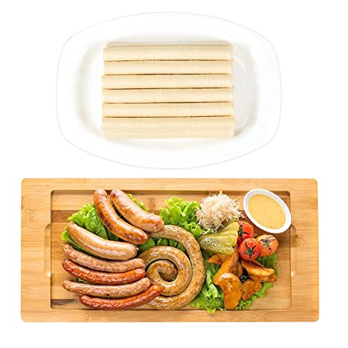 FAIRSKY HALAL Grade A Collagen Sausage Casings, Edible Drying Casing 15m49ft Longer Length , 28mm 118for Flavorous Homemade Sausages, 1 Roll