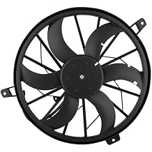BOXI 620-010 AC Condenser Radiator Cooling Fan Fit for Jeep Grand Cherokee 1999 2000 2001 2002 2003 4.0L L6 4.7L V8 / for Jeep Liberty 2002 2003 3.7L V6 (Replaces 52079528 52079528AB 52079528AC)
