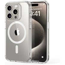 ESR for iPhone 15 Pro Case, Compatible with MagSafe, Shockproof Military-Grade Protection, Scratch-Resistant Back, Magnetic Phone Case for iPhone 15 Pro, Classic Hybrid Case, Clear