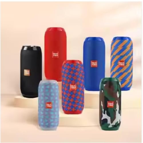 T&G117 Waterproof Portable Bluetooth Speaker Black – Outdoor Wireless Speaker with Deep Bass, TF Card & FM Radio Compatibility
