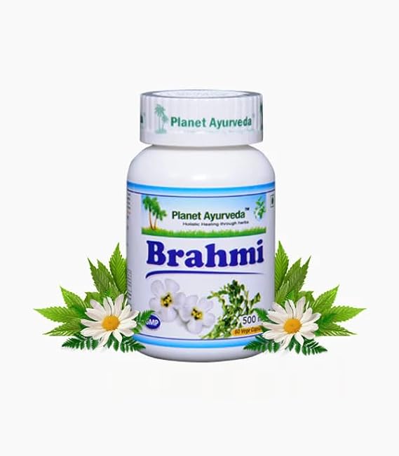 Planet Ayurveda Brahmi, 500mg Veg Capsules - 1 Bottle (1)