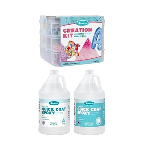 Alumilite Amazing Quick Coat Epoxy 1 Gallon Bundle with Creation Kit