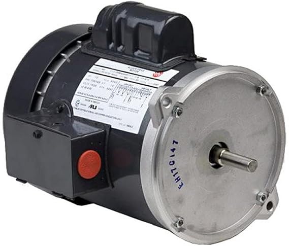 Nidec US Motors FD12CM2PZYR Auger Motor, 1/2 HP, Cap Start, 1800 RPM, 115, 230V, 56Y Frame