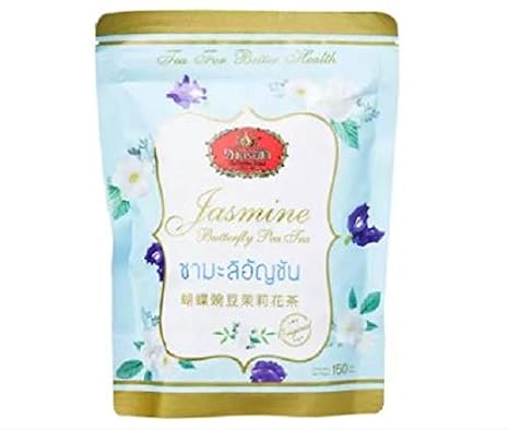 Cha Tra Mue Jasmine Butterfly Blue Pea Tea 150g - It gives a refreshing taste and soothing fragrant with a natural blue color.