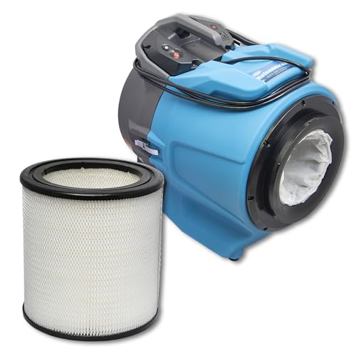 Bundle of Dri-Eaz DefendAir HEPA 400 Air Scrubber, Air Filtration System, Up to 400 CFM  Dri-Eaz DefendAir 400 Primary HEPA Filter, 12 diameter