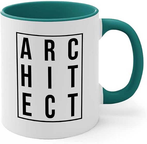 Architect Two Tone Green Edition 11oz - A R C H I T E C T - Interior Designer Architectur Contractor Drafter Civil Engineering Student Teacher Home Living Family