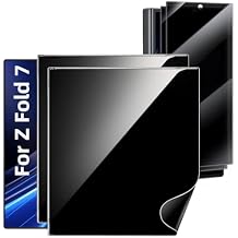 Samsung Galaxy Z Fold 7 Privacy Screen Protector, 2 Inside Flexible Black EPU Film With 2 Front Outside Anti Spy Tempered Glass Screen Protector, Anti Scratch, Easy Install, Bubble Free