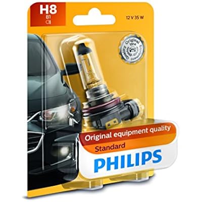 Philips 12360B1 H8 Standard Halogen Replacement Headlight Bulb, 1 Pack