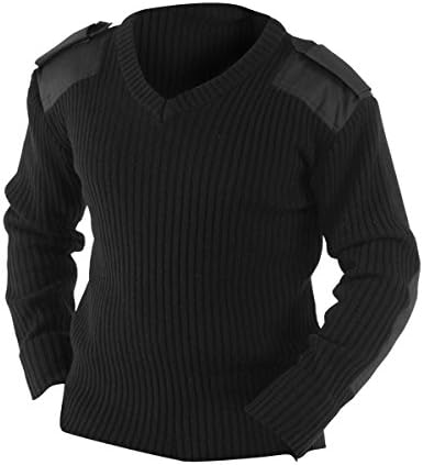Yoko Mens V-Neck NATO Security SweaterWorkwear L Black