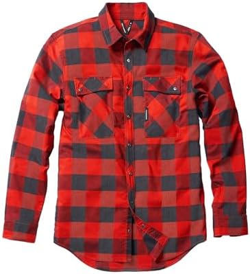 TRUEWERK Mens Tech Flannel - Durable Work Shirt with Snap Buttons