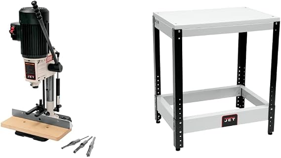 JET JBM-5 Benchtop Mortiser, 1/2HP, 115V 1PH (708580) and Universal Benchtop Machine Table (728100)