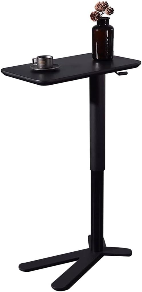 Laptop Table, Standing Desk, Sturdy Bedside Table Adjustable Height Standing Computer Desk, Lifting 67-102 Cm Computer Workstation, Easy to Install(Black)