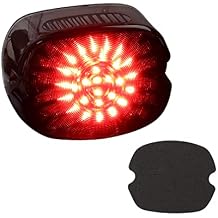 Smoked Motorcycle LED Brake Taillights, Integrated Turn Signals Tail Lights for Harley Dyna Low Rider S Sportster Road King Fatboy XL1200 Low 1200R FXDLI