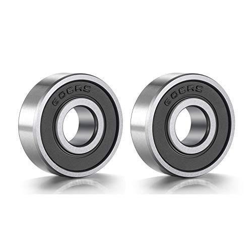 Donepart 608RS Ball Bearings, ID:8mm x OD:22mm x Width: 7mm, ABEC3 High Speed Double Sealed Bearings for Skateboard, Inline Skates, Motor, Wheels, Fidget Spinners, 3D Printer 2 Pack