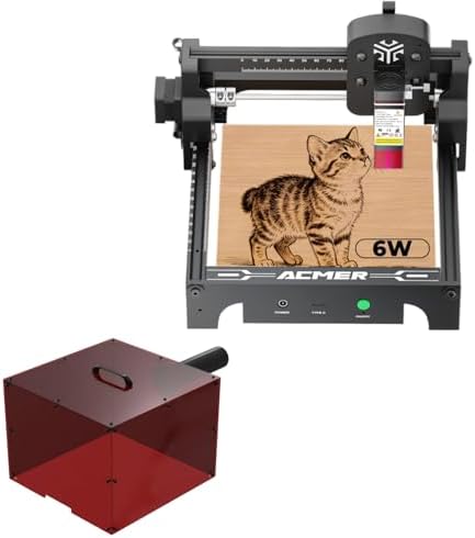 ACMER S1 6w Black Laser Engraver and MINI Protective Enclosure