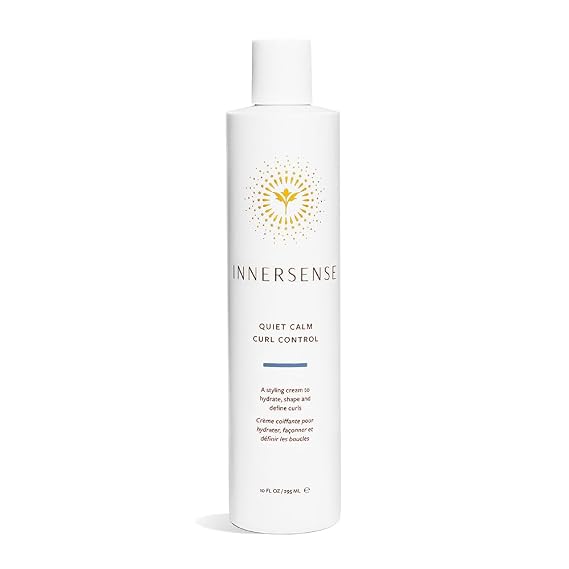 INNERSENSE Organic Beauty - Quiet Calm Curl Control Leave-In Cream (10oz) | Leave-In Curl Styler | Detangles, Tames Frizz + Defines Curls Without Weight | Non-Toxic, Cruelty-Free, Clean Haircare