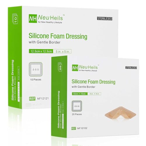 4x4 20pks  5x5 10pks Silicone Foam Dressing for Bed Sore by NeuHeils