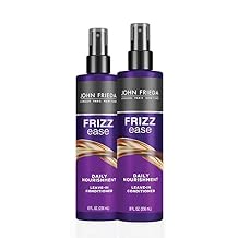 John Frieda Frizz Ease Daily Nourishment Leave-In Conditioner, Detangles Frizzy, Damaged Hair, Reduces Breakage, Protects Against Heat, with Vitamins A, C, E & Green Tea Extract, 8 Oz, Pack of 2