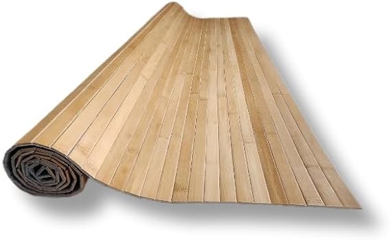 Fluted Bamboo Wood Panel on flexible backing (47.25" x 47.25" sheet) - Great for DIY projects, furniture flipping, wall covering etc.