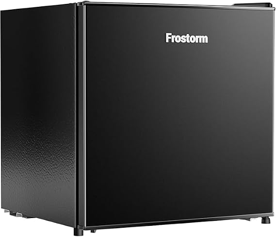 1.6 Cu Ft Mini Fridge with Freezer - 32dB Ultra Quiet Upright Freezer for Bedroom, Office & Dorm | Small Fridge, Adjustable Thermostat, Reversible Door, ETL Certified
