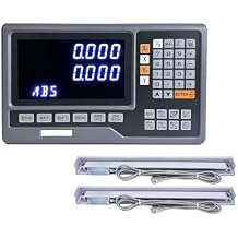 HS800-2P 2 Axis DRO Digital Readout Display Kit with 2 Pieces 5um Optical Encoder Linear Scale(800mm)
