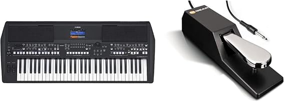 Yamaha PSR-SX600 Digital Keyboard - a Powerful Digital Workstation Keyboard & M-Audio SP-2 - Universal Sustain Pedal with Piano Style Action, The Ideal Accessory for MIDI Keyboards
