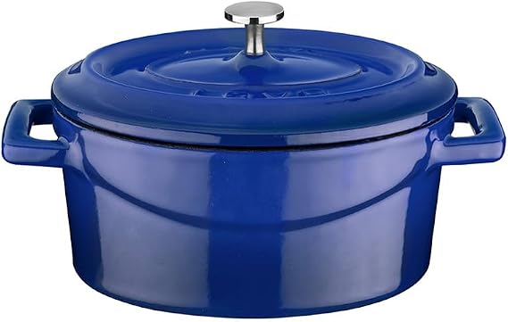 Lava Metal Oval Mini Cookware, Blue