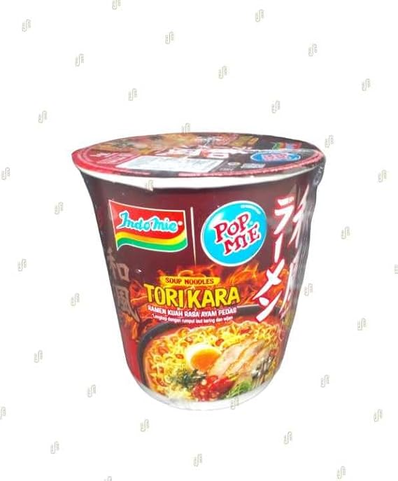 Pop Mie Instant Cup Noodle Ramen Kuah Tori Kara Rasa Ayam Pedas, 70 gram (Pack of 1)