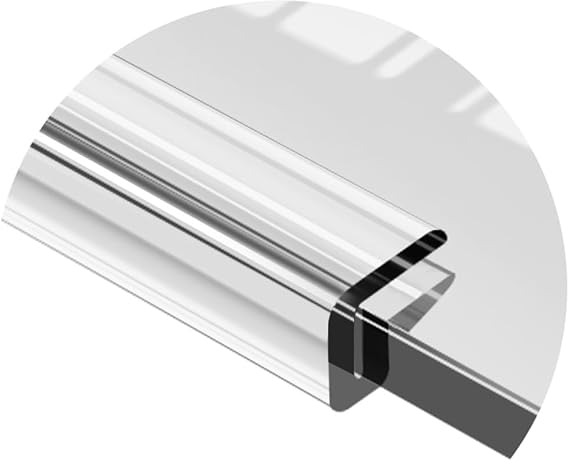 Silicone Edge Protector Clear Glass Guards U-Shape Channel Edge Trim Bumper Strips Tempered Glass Edge Guards Baby Proofing for Panels Table Corners(12-13mm)
